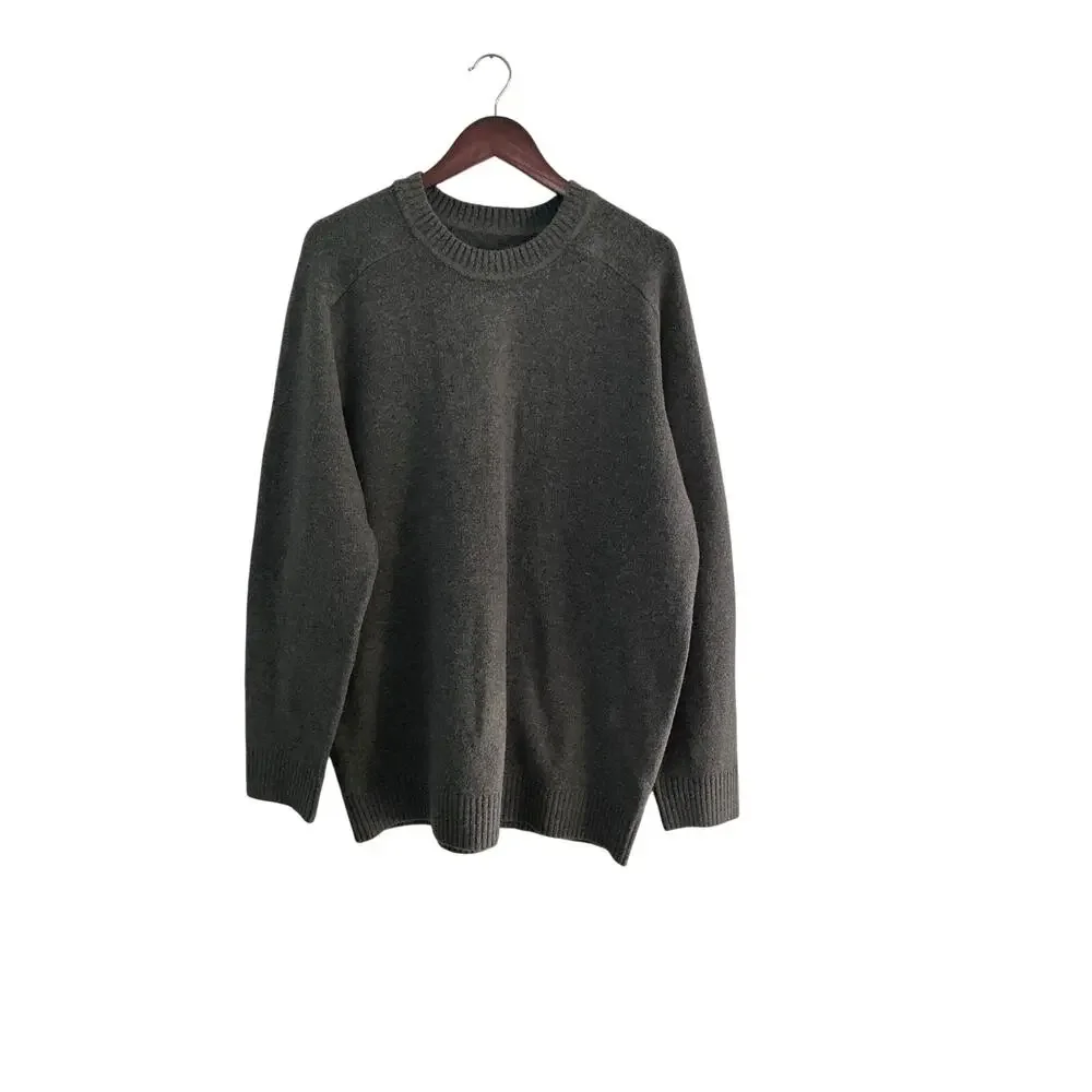 NWOT Gap Grey Knit Crew Neck Pullover Long Sleeve Sweater Men's Size XL